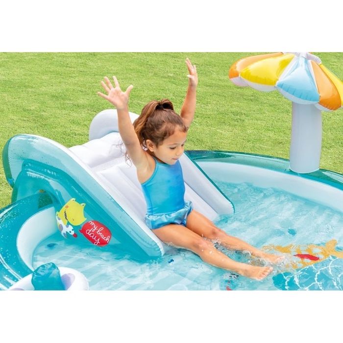 Piscina cu topogan 207x170x84 cm