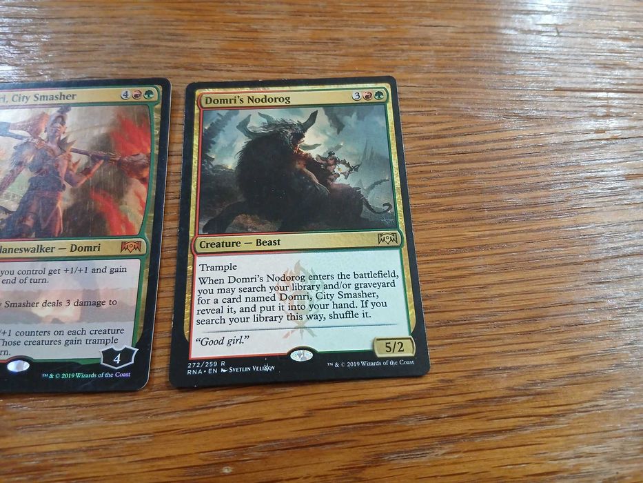 set carti joc Domri + 2x Domri's Nodorog pt Magic The Gathering