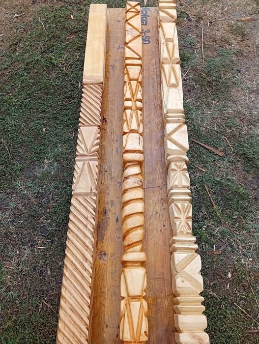 Grinzi sculptate pentru foișoare și terase