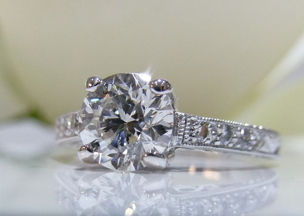 Inel logodna 18k Tacori 1.02ct diamante