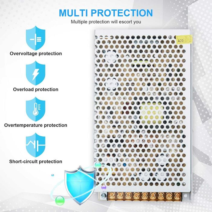 Kingwen импулсно захранване 12V 20A 240W за LED ленти