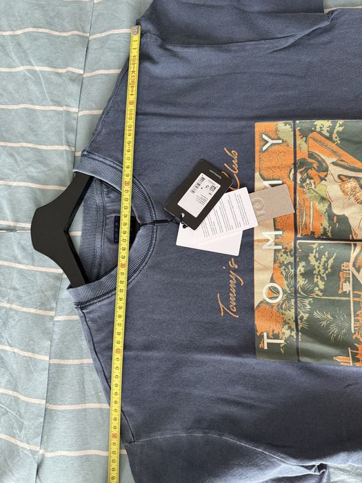 Tommy Jeans tricou unisex bleumarin model beach club marimea M nou