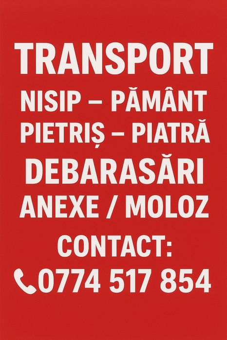 TRANSPORT  Nisip-Pamant-Pietris