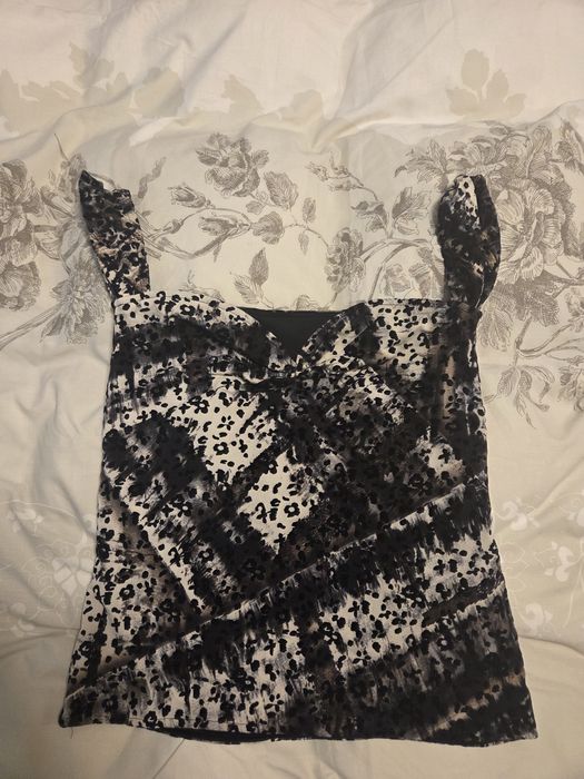 Bluza cu bretele imprimeu