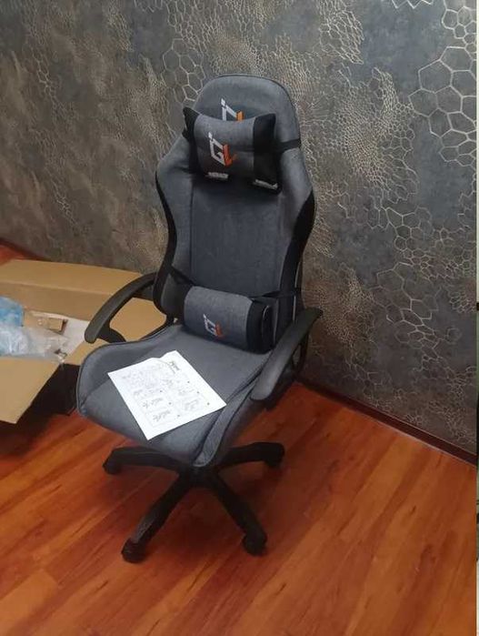 НОВ Стилен Геймърски стол GAMELAB NOMAD Breeze, тъмносив