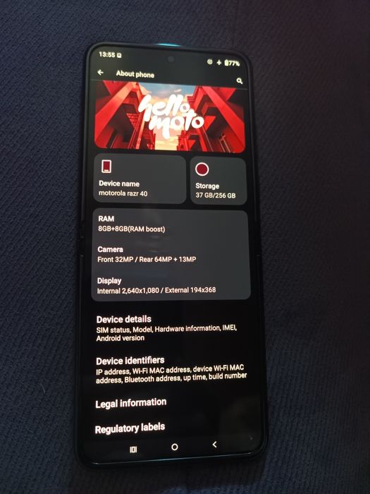 Motorola mov razr 40 flip