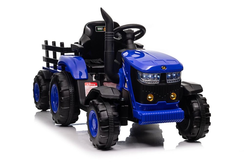 Детский электирический синий трактор