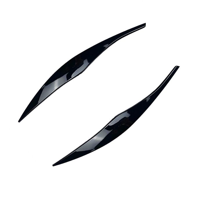 Set Pleoape Faruri Far BMW Seria 3 E90 E91 2005 - 2012, Negru Lucios