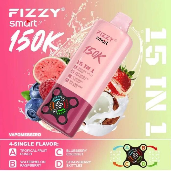 Set Vape 450.000 Puffs Fizzy Smart 15 in 1