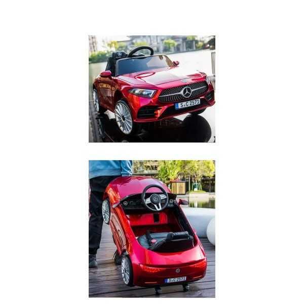 Детска акумулаторна кола Mercedes Benz с кожена седалка, 12V, MP3 плейър, FM радио, USB & SD слот, Bluetooth