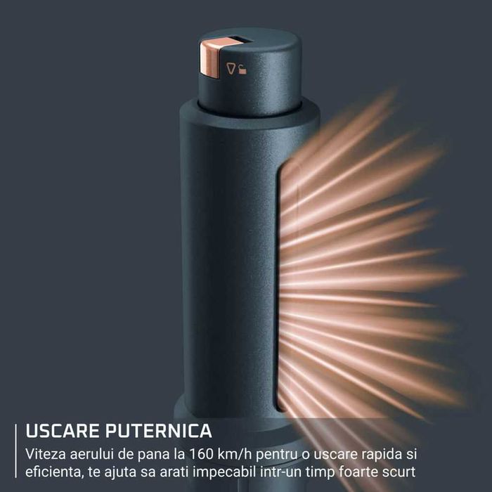 Perie rotativa cu aer cald Rowenta Air Rotate UB9920E0, 1300W