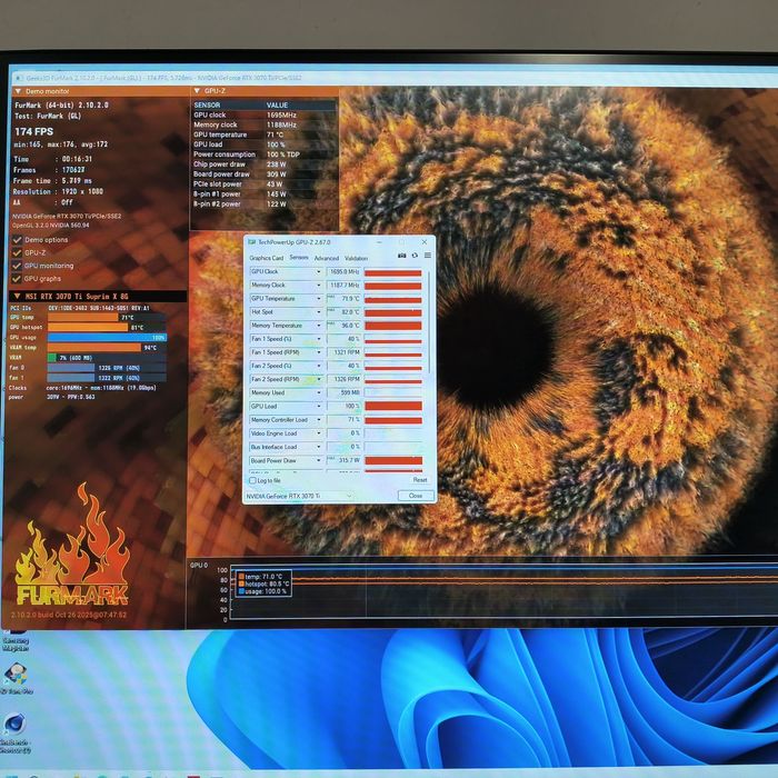 vand placa video rtx 3070ti 8gb 256 biti ddr6x full box impecabila