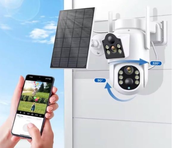 12 МРХ ICsee Соларна камера камера с соларен панел охранителна камера