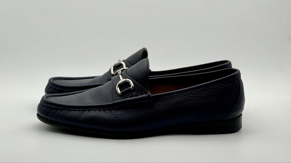 Лоферы Gucci темно синие 43,5