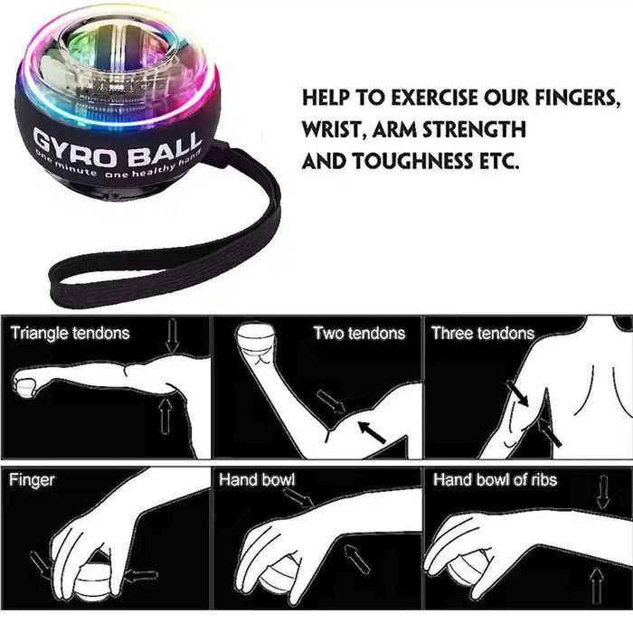 GYRO BALL – СИЛА В РЪКАТА! ТРЕНАЖОР ЗА КИТКИ И ПРЕДМИШНИЦА – НОВ