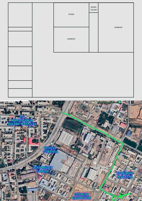 Жиззах шаҳар Бунёдкор маҳалласи Сулола тўйхонаси орқасида уй сотилади