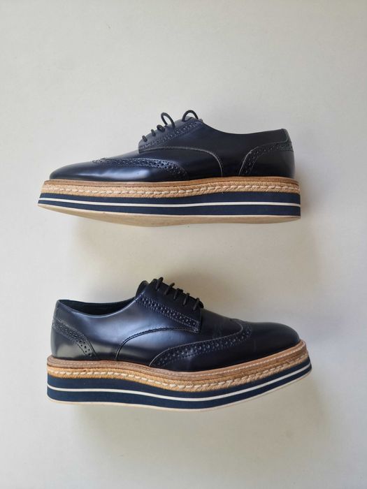 Massimo Dutti Wingtip Oxford оригинални обувки естествена кожа