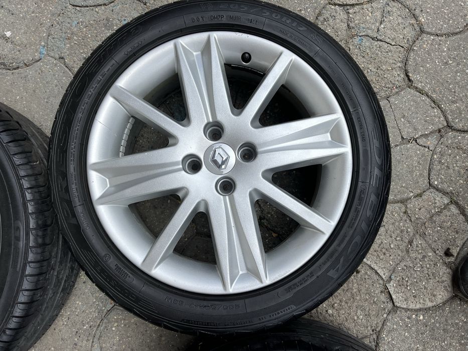Jante aliaj 4x100mm, anvelope vara 205/50 R17, Renault Megane 2, Scenic, Dacia Logan, Sandero, Opel