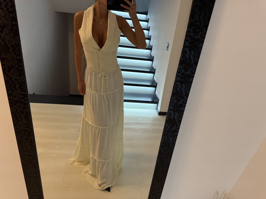 Set fusta vesta alb cremos
