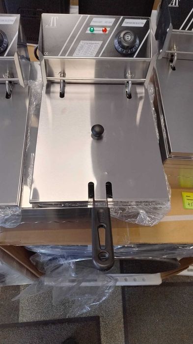 *ПРОМО* Профисионален Електрически Двоен Фритюрник 12 л 5000 W Инокс