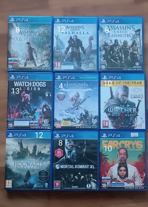 Диски на Sony PlayStation 4