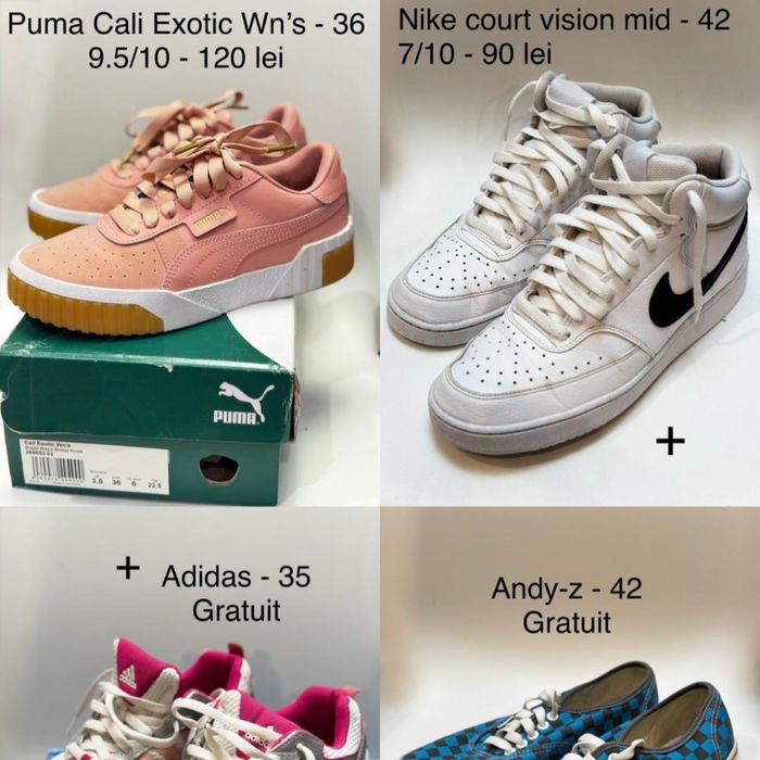 Papuci / tenisi 36 si 42 diverse modele