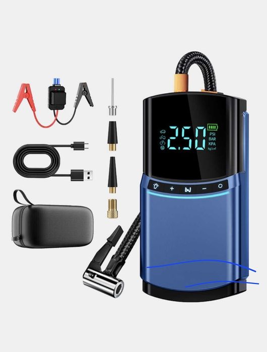 Автомобильный компрессор BUVAYE насос, Powerbank, Стартер аккумулятор