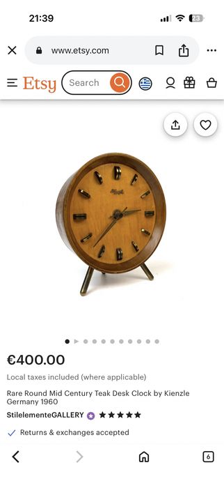 Настолен часовник / Kienzle / 60-те