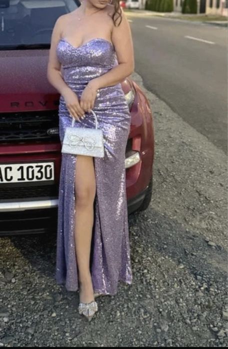 Rochie mov cu paiete