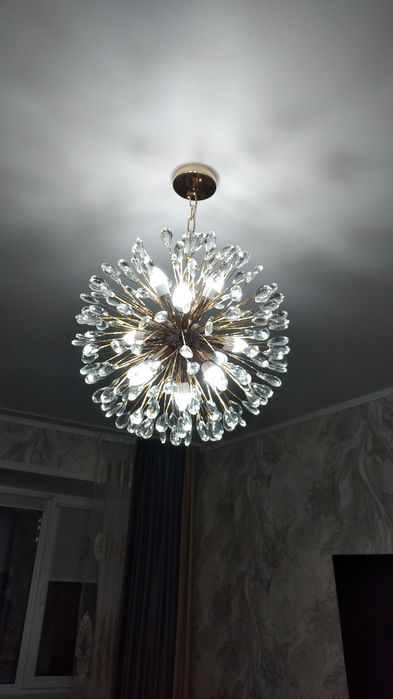 Люстры установка