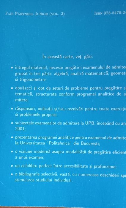 Culegeri mate, tip grila pt ex la  Politehnica