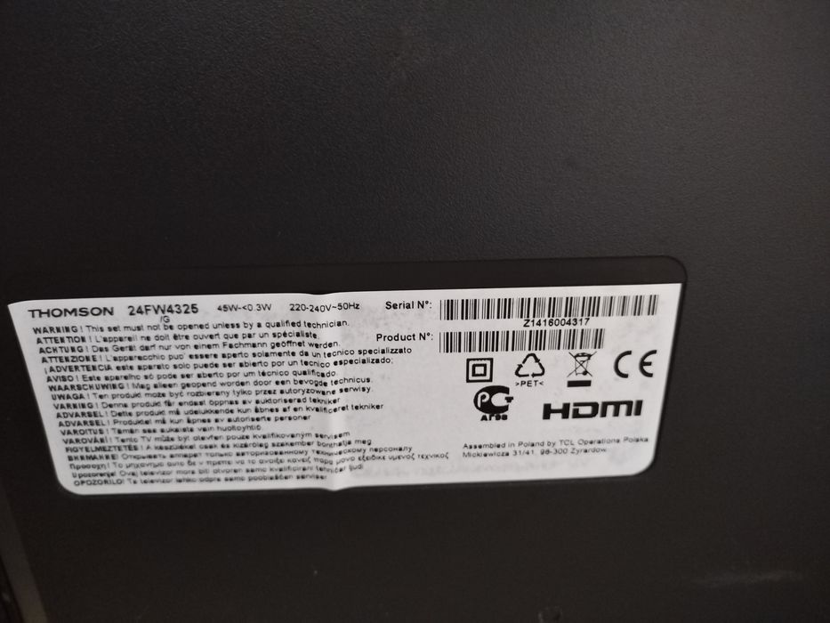 LED.TV. Телевизор Thomson 24fw4325