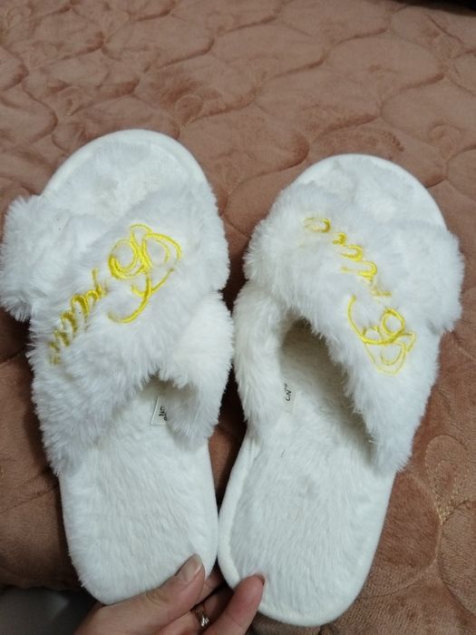 Set halat+pijama și papuci mireasa