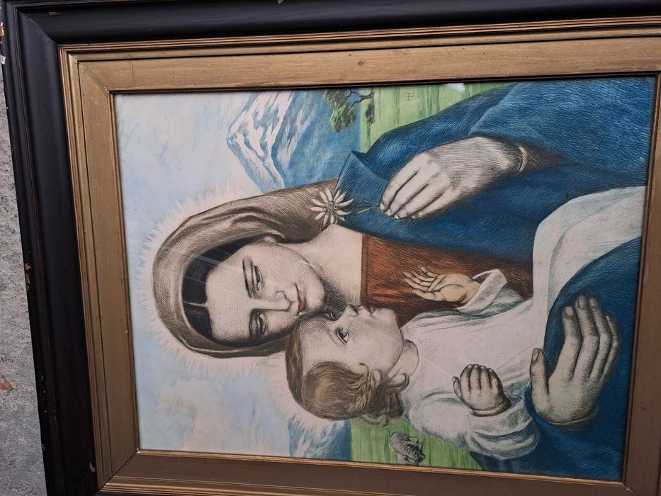 tablou desen creion tus pe carton gros 58/70 cm semnat