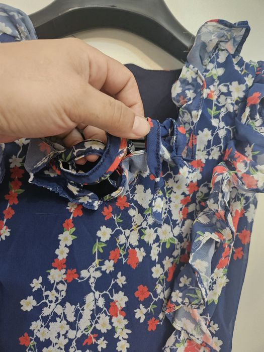 Rochie voal bleumarin