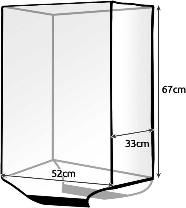 Husa protectie transparenta pentru valiza PVC fixare Velcro 67x47x33cm