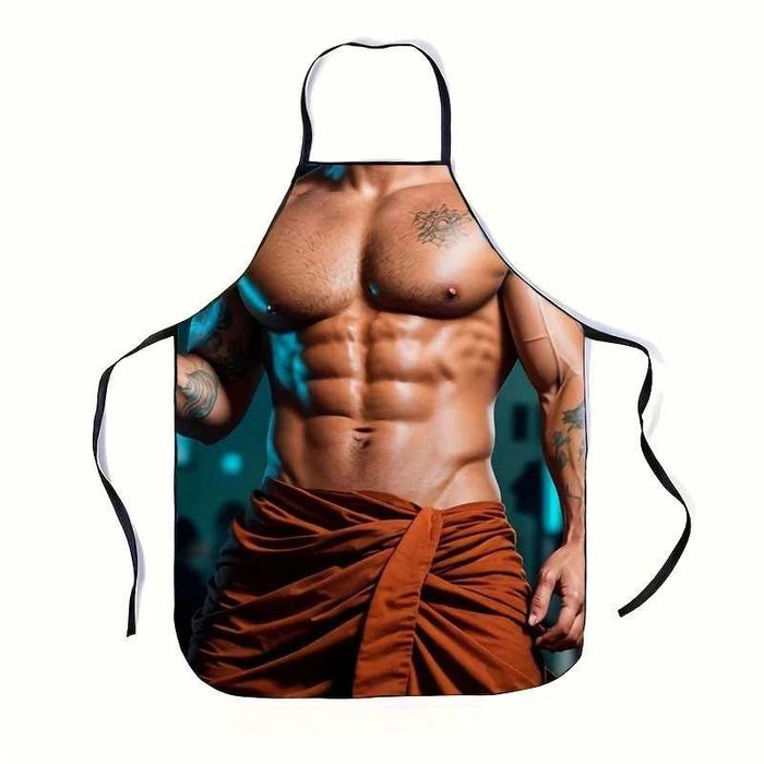 Нова забавна готварска престилка Sexy Man