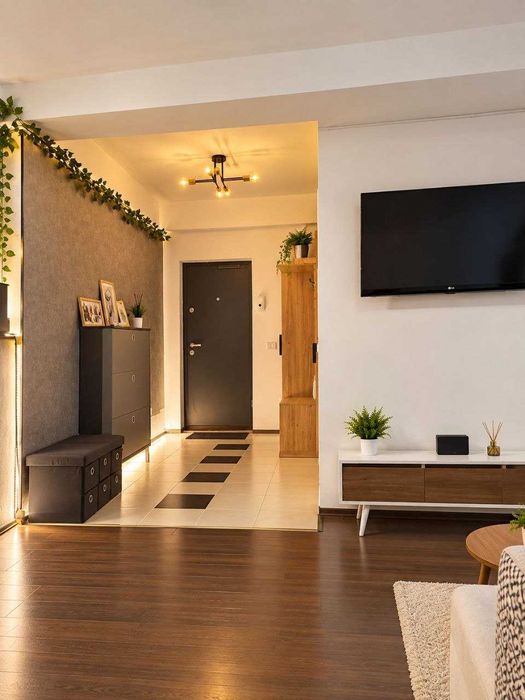 2 Camere Renovat 58.7MP Podul Constanța-Bucurestii Noi-Soseaua Chitilei Mobilat Utilat Complet Clasa A-Centrala Proprie in spate Akcent City Marmura