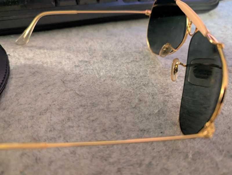 Ochelari de soare originali Ray Ban Shooter G15 Green Arista Gold