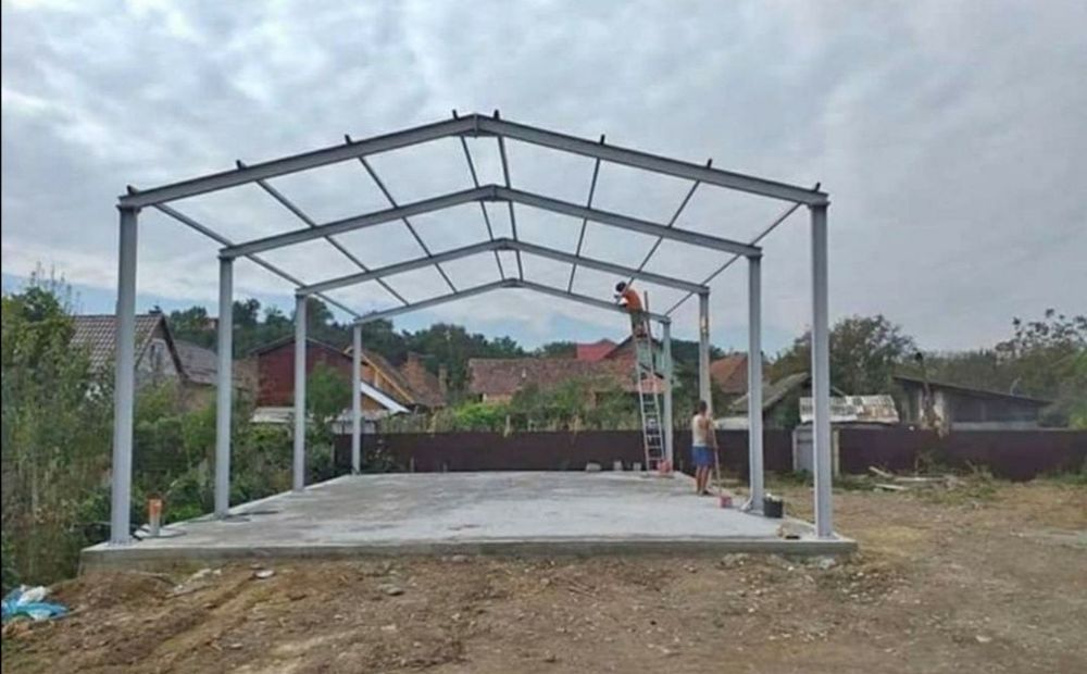 Stoc 12x30 variante Schimb auto structura hala metalica garaj servicie