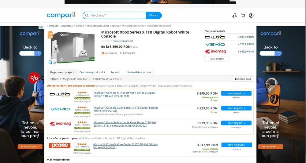 Consola  Xbox Series X, Digital Edition, 1TB ssd, 4K , 120FPS , Sigilata, noua