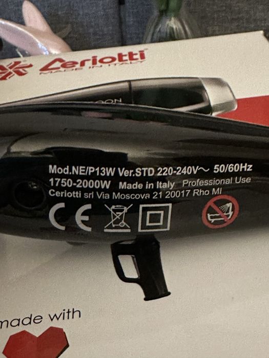 Ceriotti Monsoon 3400 Бутиков черен сешоар НОВ в гаранция