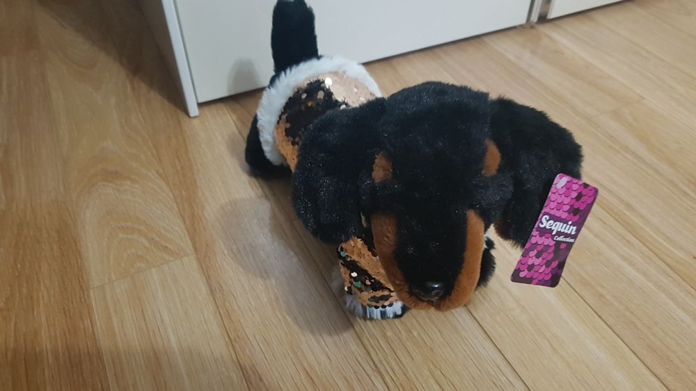 Cățel cu paiete reversibile 30 cm