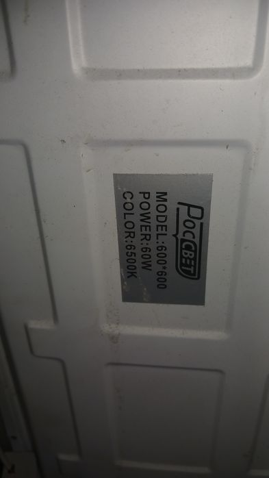 LED панели потолочные
