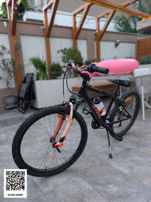 Bicicleta copii B'Twin Rockrider 500+, 24", 18 viteze, suspensie