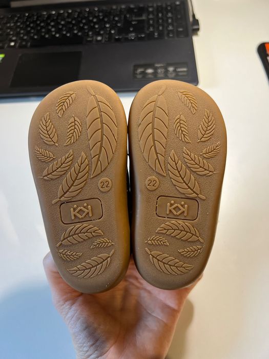 Боси кожени боти „Колев и Колев“ с вълна, 22 размер