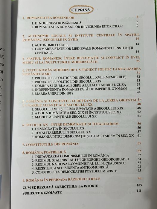 Carte Istorie Bac 2026