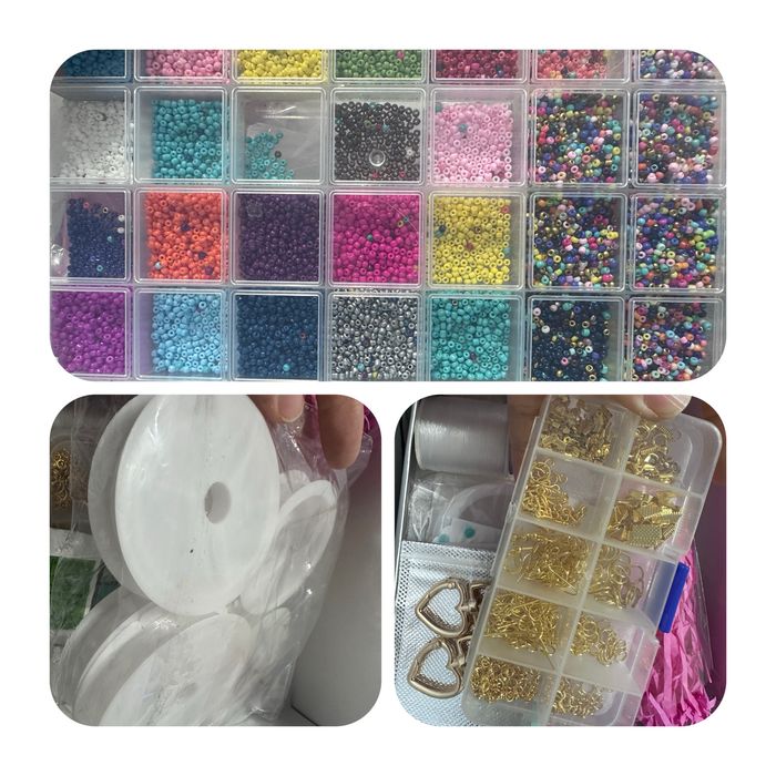 Бисер, нитки иголки