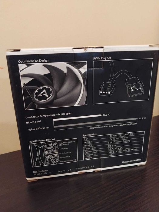 Вентилатори ARCTIC BioniX F140 Black/White 140mm