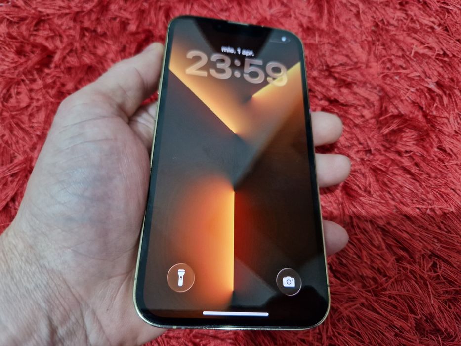 -Iphone 13Pro, Gold, 128Gb, 6Ram, Bat-100%  impecabil stare foarte bu